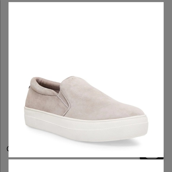 Steve Madden Gills Grey Suede Sneakers Size 8.5 - Picture 1 of 6
